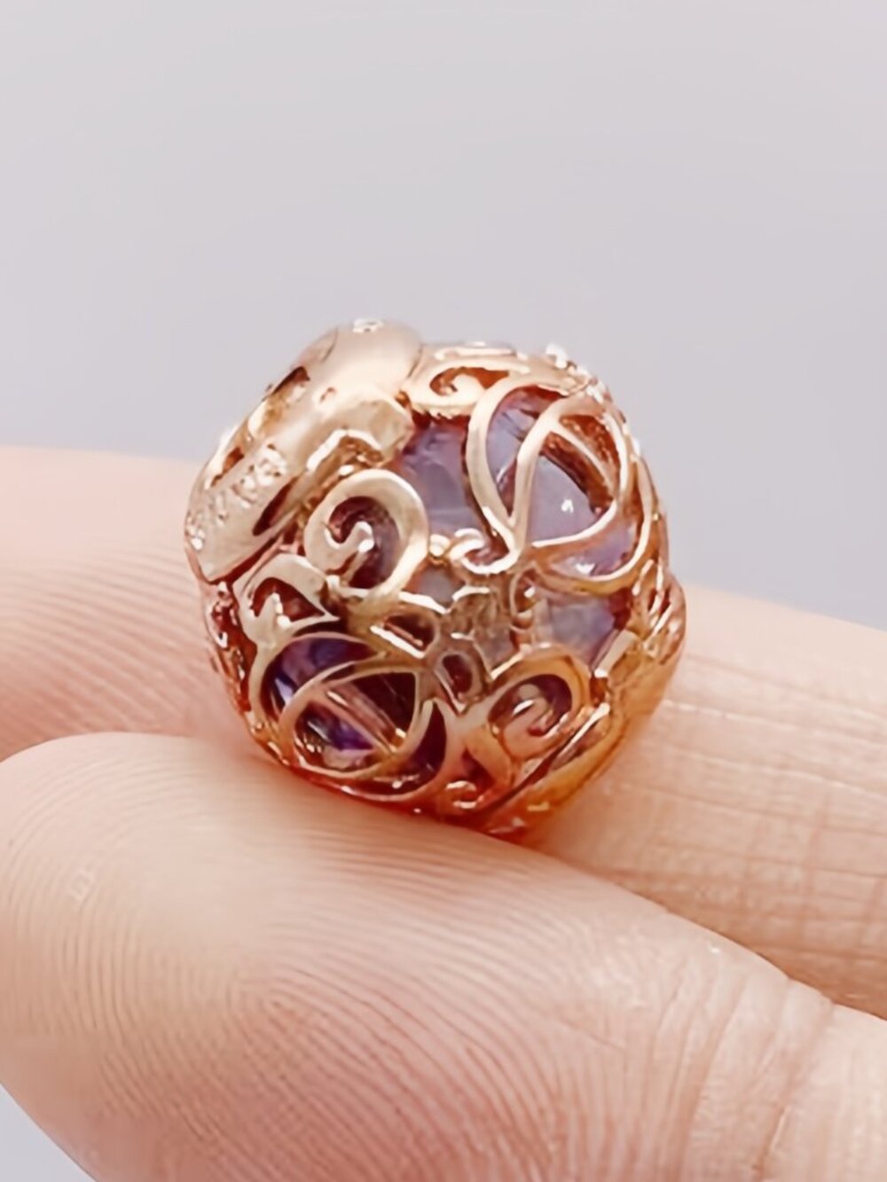 Pandora Cinderella Pumpkin Coach Disney Parks Exclusive Charm Rose Gold-Plated